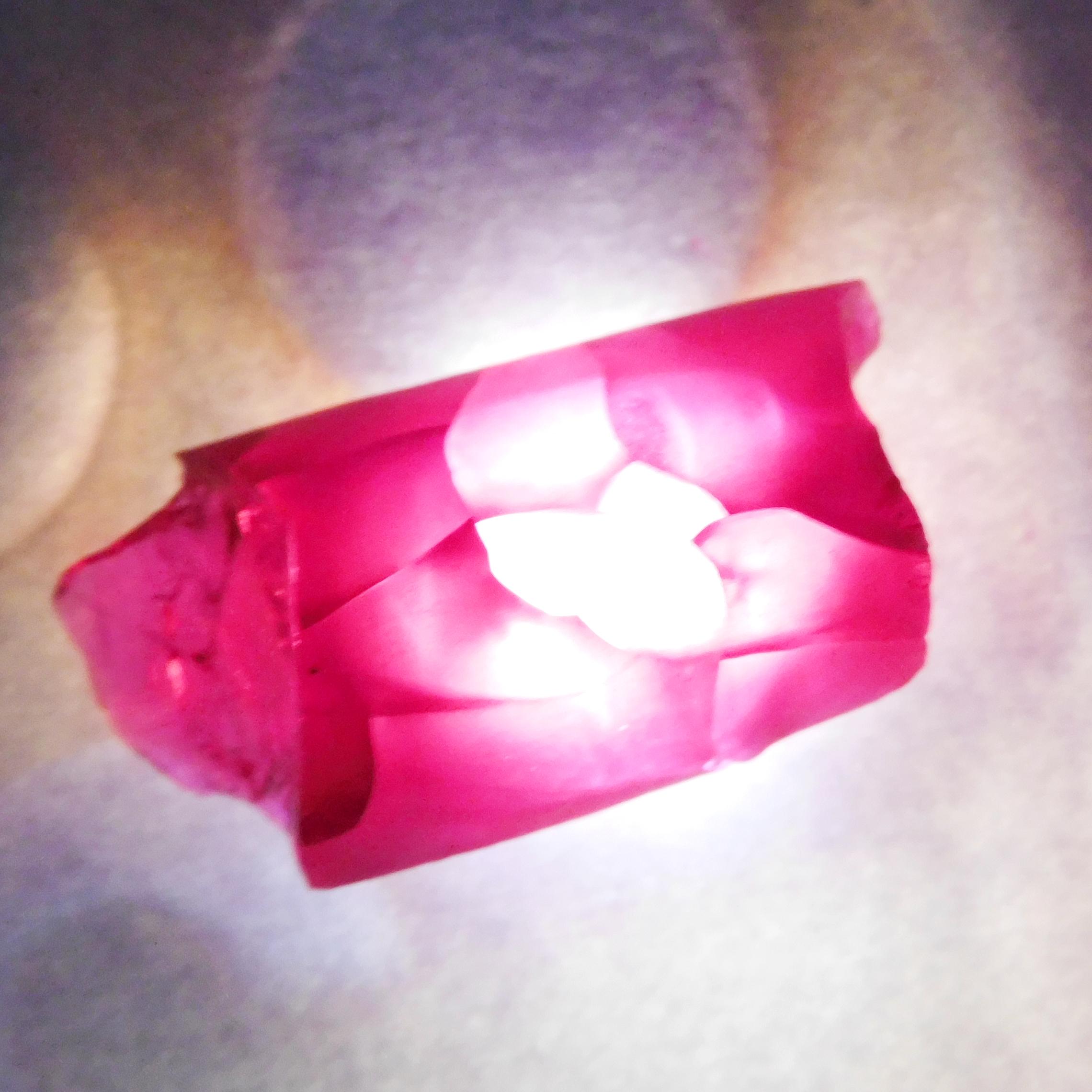 

Natural Red Ruby 89ct Raw Rough Certified Loose Gemstone 28.5 mm approx