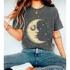 Women's Plus Size Retro Boho Moon Graphic T-shirt Pure Cotton Breathable Fashionable and Versatile Unisex Oversized