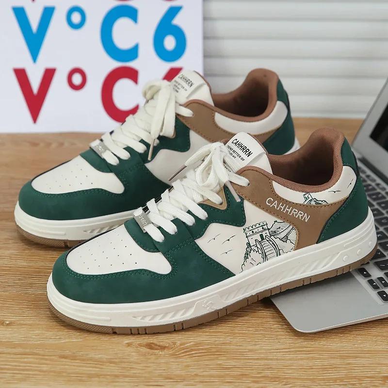 

Чотири сезони Гонконгський стиль Ретро Дозвілля Мода Трендові Спортивні Туфлі Універсальні та Дихаючі Студентські Низькі Кеди 44