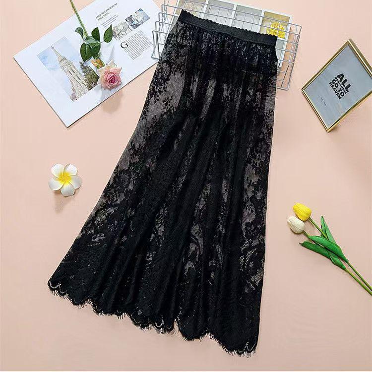 

Cheongsam Hanfu Petticoat: Lace Midi Underskirt & Anti-Exposure Lining XXL (for 95-135 jin)