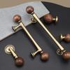 Wooden Walnut Knobs Walnut American Retro Knobs Wardrobe Door Handles  Kitchen Cupboard