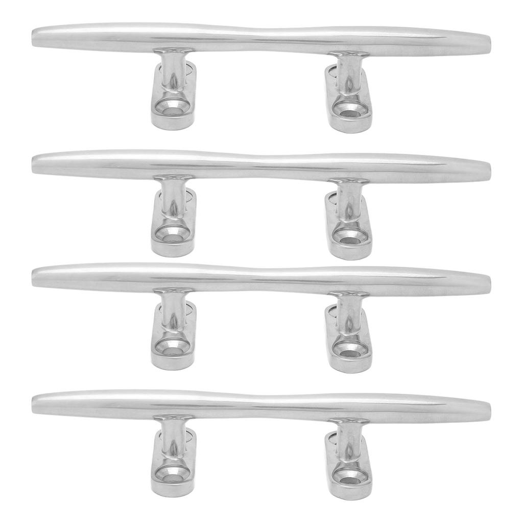 6" Stainless Steel Dock Cleat, Boat Yacht Mooring Rope Tie Down Anchor Cleat, High Strength for Marine Docks, Easy Installation