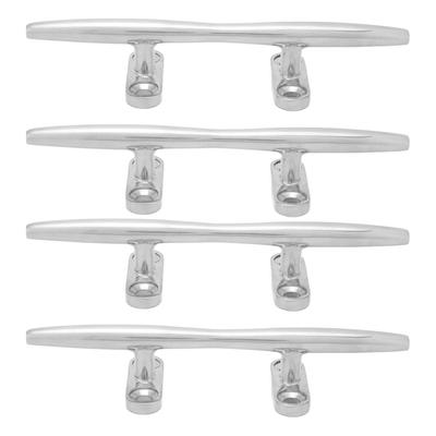 6" Stainless Steel Dock Cleat, Boat Yacht Mooring Rope Tie Down Anchor Cleat, High Strength for Marine Docks, Easy Installation