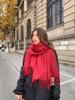 Scarf Women's Autumn and Winter Warm Thickened Cashmere Scarf Versatile Fringed Shawl Korean Version Solid Color Scarf