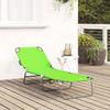Foldable Sun Lounger Green 188 x 57 x 86.5 cm Polyester