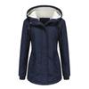 Parka da donna Cappotto autunno e inverno Felpa termica in cotone spesso Giacca casual a vita con cappuccio impermeabile