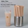 Thickened Kraft Paper Bag with Large Diameter Transparent Straws for Milk Tea Hot Drinks