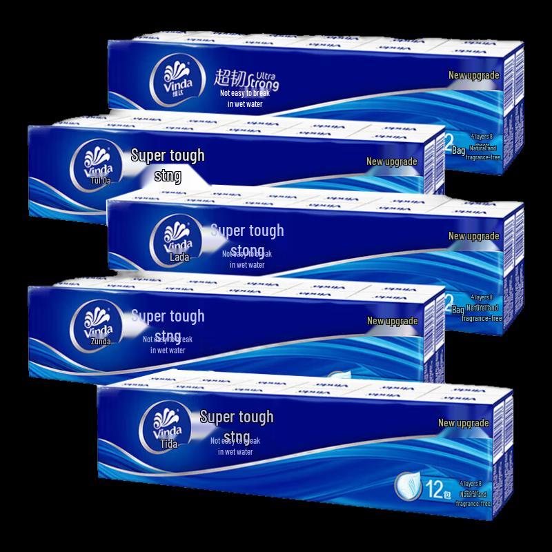 Vinda Super Tough 4-Ply Unscented Pocket Tissues