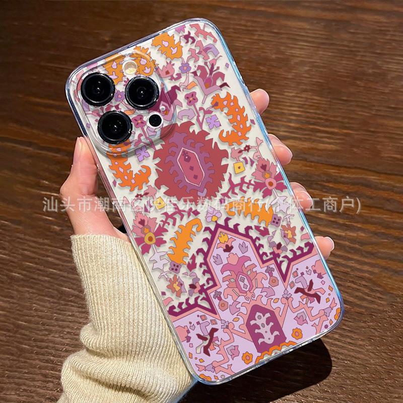 Retro pattern for iPhone11/12/13/14/15promax/16PROMAX/17 mobile phone case