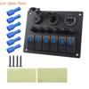 Y4UA Waterproof 6 Gang Switches Panel Marine Vehicle Switches Panel Quick Fixing