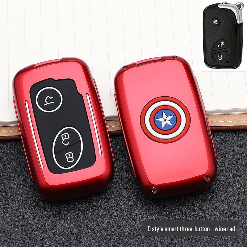 BYD Marvel Car Key Pouch - Fashionable Buckle Remote Shell & Personalized Decor