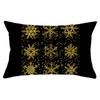 New Black Gold Series Christmas Peach Skin Print Waist Pillow Cover Home Accessories Cushion Cover Sofa Cushion Cover