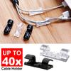 20/40Pcs Self-Adhesive Cable Clip Clamp Cord Wire Organizer Management Holder