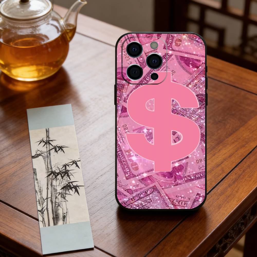 Cool pink money pattern for girls Phone Case Silicone Soft For IPhone 17 16 15 14 13 12 11 X XR Plus Pro Max Plus