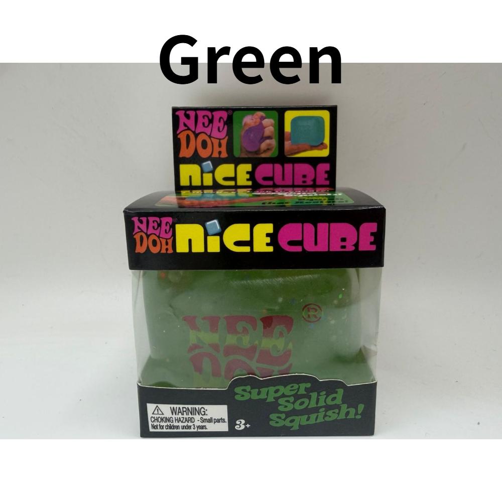 NEEDOH Maltose Glow in the Dark IJsblokje Squishy Fidget Speelgoed Squishy Kubus Anti-Angst Knijpspeeltje Voor Focus ADHD Populatie black