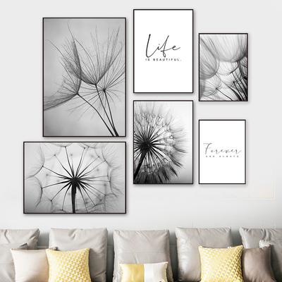 Pânză de păpădie pictură citat imagine de perete decor acasă peisaj plante afise artă viața pentru totdeauna citat imprimeuri artistice HD2800