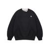 Japanese Style Color Block Round Neck Sweater - Long Sleeve, Loose Fit, Two-Piece Knitwear for Teenage Boys, Winter Fashion