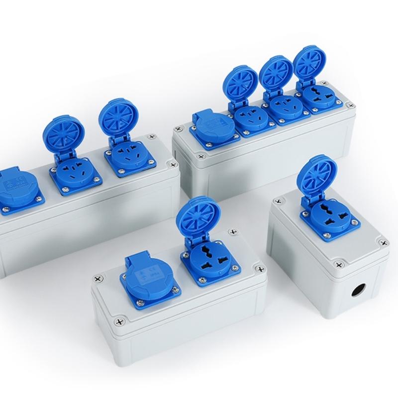 Strong 16A 3 Prongs Outdoor Waterproof Electrical Sockets Box Cover Strong Plastic Housing Upgrades for Garden Patioes