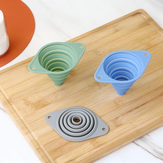 Silicone Telescopic Funnel Heat Resistant Collapsible Funnel Portable Small Cooking Funnels