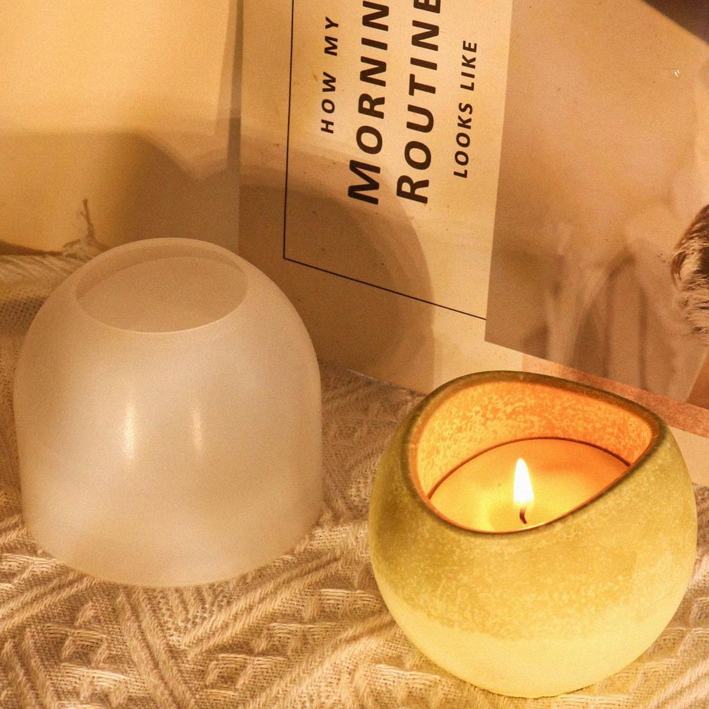 Arc-shaped Candle Holder Resin Jar Silicone Mold for Crafting Candle Holder Cup Resin Craft Ornament Home Decorations