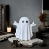 Halloween Decorative White Ghost Ornaments, Cute Party Yard Desk Decor, Study Room Tabletop Figurine Gift