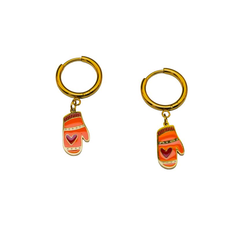 New Fashion Christmas Earrings: Creative Snowman & Tree Design In Stainless Steel