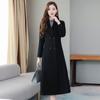 Verdickter Wollmantel, mittellanger, schlanker, warmer Windjacke für Damen