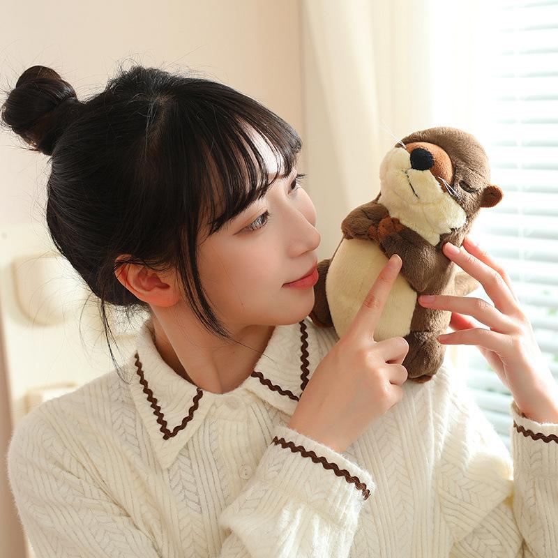 Cute Little Otter Doll Plush Toy Deep Sea Sea Otter Grab Machine Doll Ashore Doll Birthday Gift