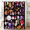 Spooky Mushroom Shower Curtain Halloween Forest Psychedelic Home Decor Gothic Nature Tapestry Dark Academia Wall Hanging Gift