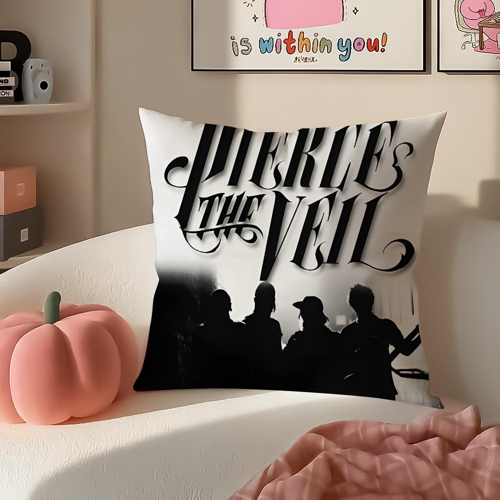 Dynamic Rock Band PPierce The Veil Cushion Cover Pillowcase Short Plush Invisible zipper Room Sofa Cushion Cover