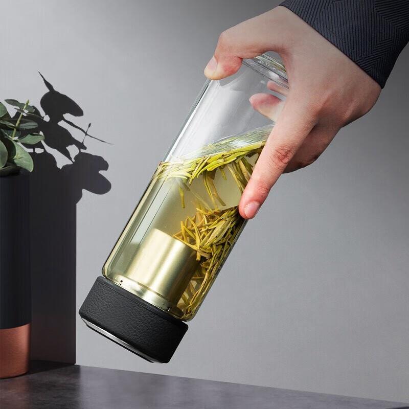 Wanxiang Single-Layer Heat-Resistant Glass Cup with Tea Infuser