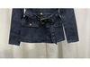 Zhu Zhu Blue Denim Women's Two-Piece Set: Stylish Suit Jacket & Slimming Jeans