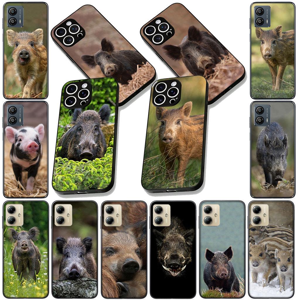 Soft Cover for Samsung Galaxy S25 S24 S23 FE Plus Ultra S7 Edge A16 A15 5G s25+ Coque Phone Case Wild Boar Pig