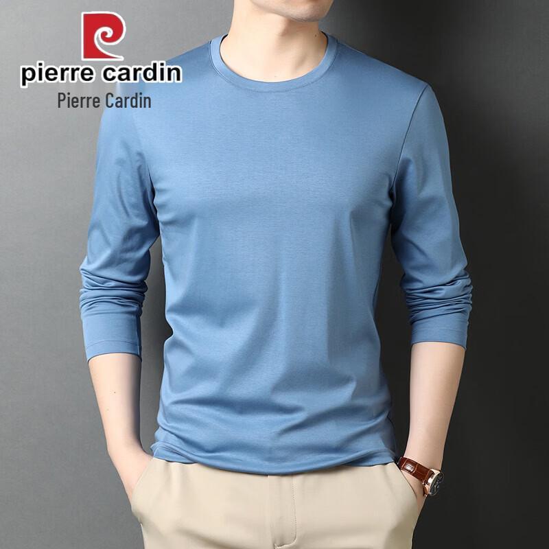 Pierre Cardin Men's 100% Cotton Long Sleeve Round Neck T-Shirt