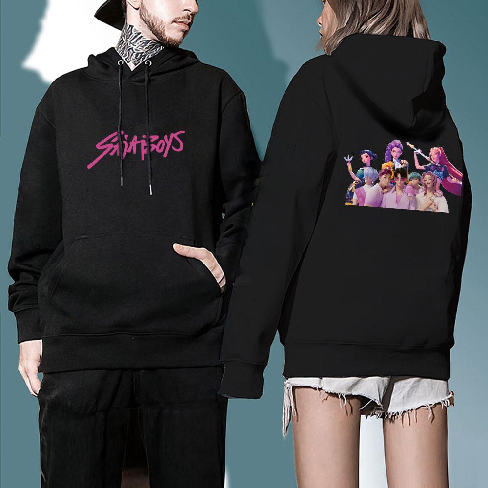 Men’s KPOP Anime Hoodie Running Sport Sweatshirts Pullovers Hoody Sweatshirt Male Hip Hop Streetwear Daily Tops Fall Winter