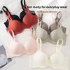 Plus Size Full Bust Minimizing Bra, Thin Push Up Side Support Anti-Sagging Anti-Outward Expansion Seamless Women's Lingerie