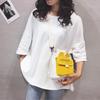 Cute Canvas Bag New Solid Color, Small Ear Crossbody Bag Women's Ins Style Large Capacity Crossbody Bag