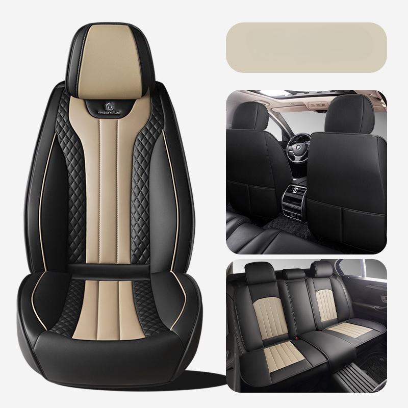 Universal Fit Five-Seater Car Seat Covers | Durable Faux Leather, Non-Textile Material, Sponge Filled, Suitable for All Vehicle Models