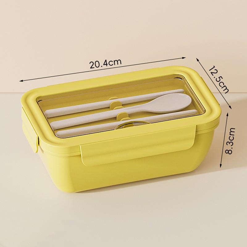 Microwave-Safe Bento Box With Leakproof Lid Dual Compartment Office Lunch Student Meal Prep Travel
