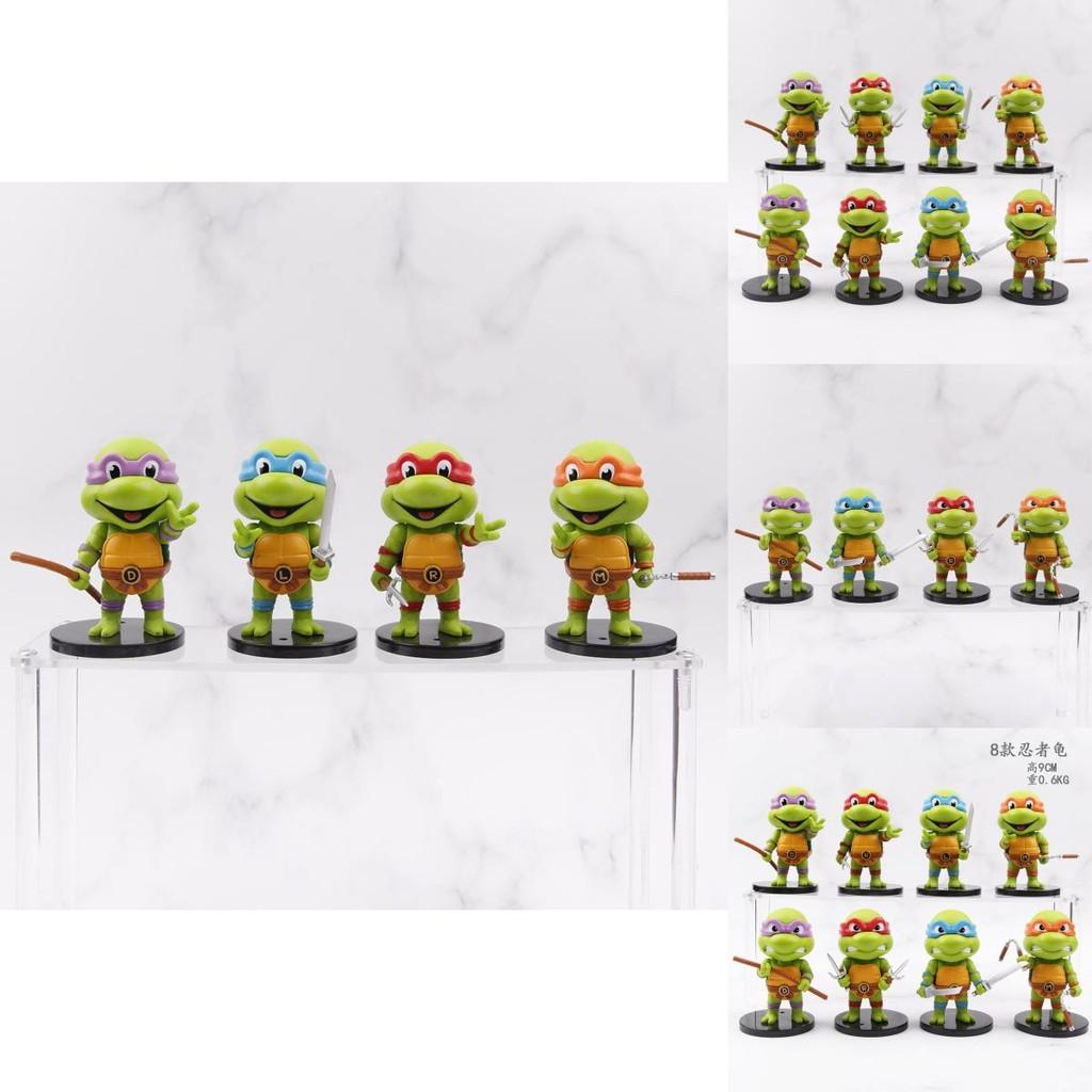 Classic Ninja Turtles Model Action Figures Set Adorable Pvc Cake Toppers Blind Box Toys