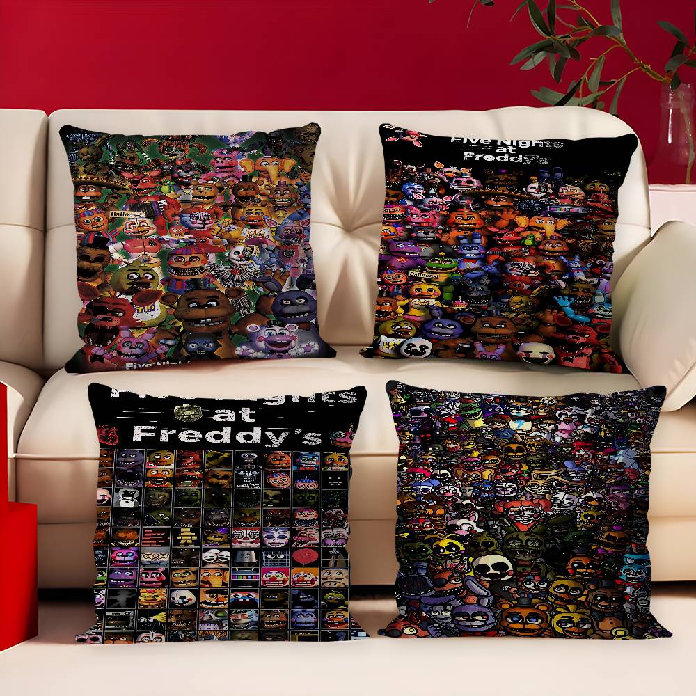 Exquisite Ornaments Unisex Fnaf F-Five-Nights-At-F-Freddys Game Cushion Cover Inches Farmhouse Decor Home Throw Pillow Covers For Couch Decorations