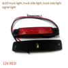 4pcs Truck Trailer Side Marker Indicators Light Car Signal Brake Rear Warning Tail Light LED 12V 24V Warning Lamp White Yellow