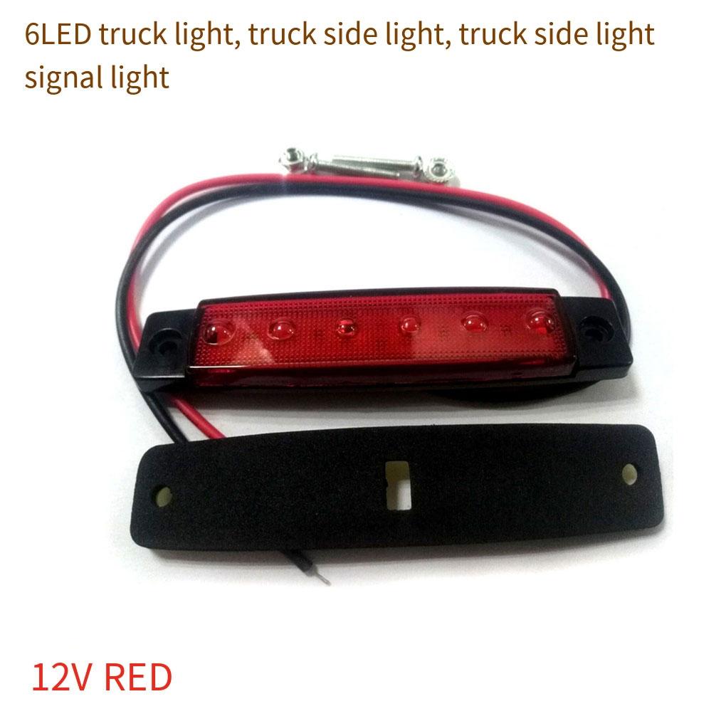 4pcs Truck Trailer Side Marker Indicators Light Car Signal Brake Rear Warning Tail Light LED 12V 24V Warning Lamp White Yellow