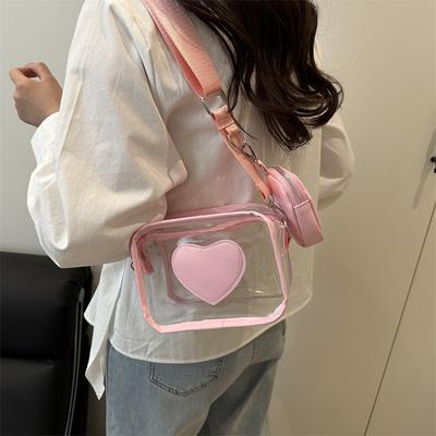 2025 New Jelly Bag Women's Large-capacity Transparent Bag Messenger Small Satchel Niche New Bag Plastic Messenger Bag
