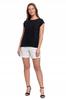 Women's Blouse with Decorative Rhinestones Elegant Comfortable Stylish MORAJ S BLACK