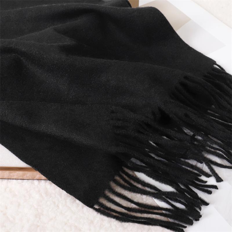 Winter Wool Scarf For Women Long Warm Cashmere Scarves Hijab Solid Lady Shawl Wrap Female Pashmina Bandana Head Scarfs New