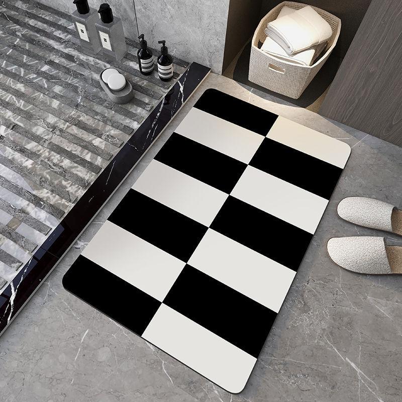 Bathroom Floor Mat Carpet Door Mat Door Rubber Absorbent Mat Toilet Floor Mat Non-slip Mat Door Mat