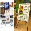 1Pc Foldable Adjustable Metal Sketch Easel Stand Portable Aluminum Alloy Travel Easel For Artist Art Supplies Drawing
