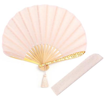 Nishikawa Shouroku Shoten Minamo Water Surface Fan, Summer Style, with Fan Bag, Women's, Gift, Pink