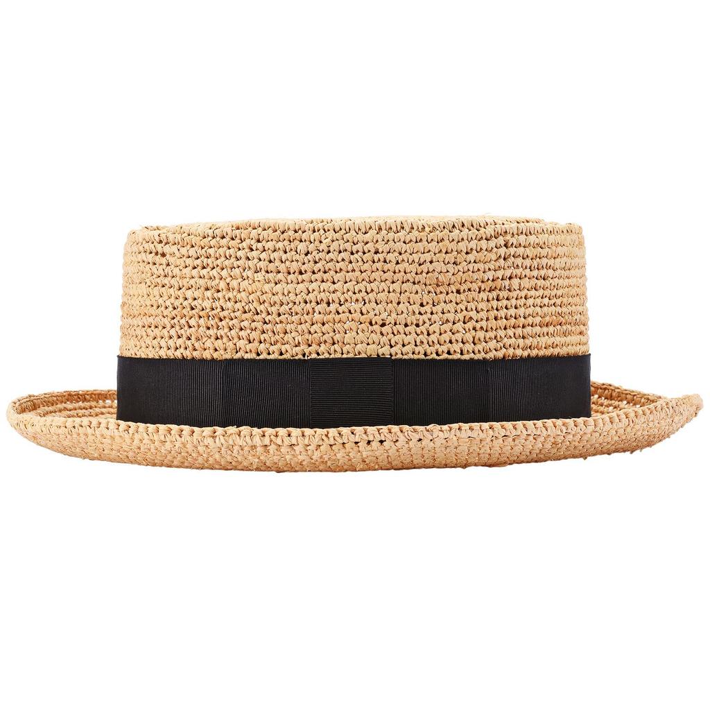 Hat founded in Brice2 Pork Pie Hat Adjustable (Tanaka Shop, 1880) Men's (Raffia Hat, Unisex, Men's Hat, Summer, Cool, Size) UK-H138 (M)